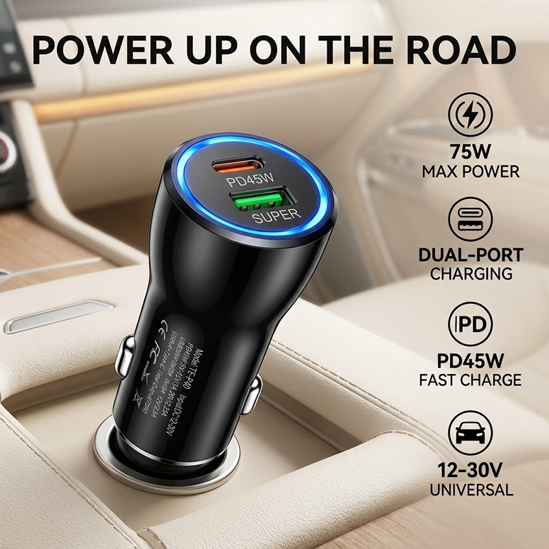 Usb C Power Adapter - Cargador de Coche USB C de