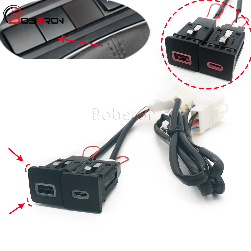 Usb C Power Adapter - Cargador Rápido para Auto con LED