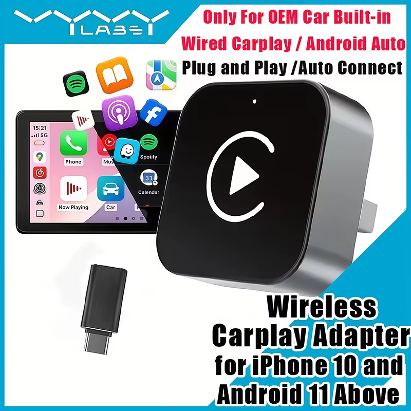 Usb C Power Adapter - Adaptador Inalámbrico CarPlay 2 en 1,