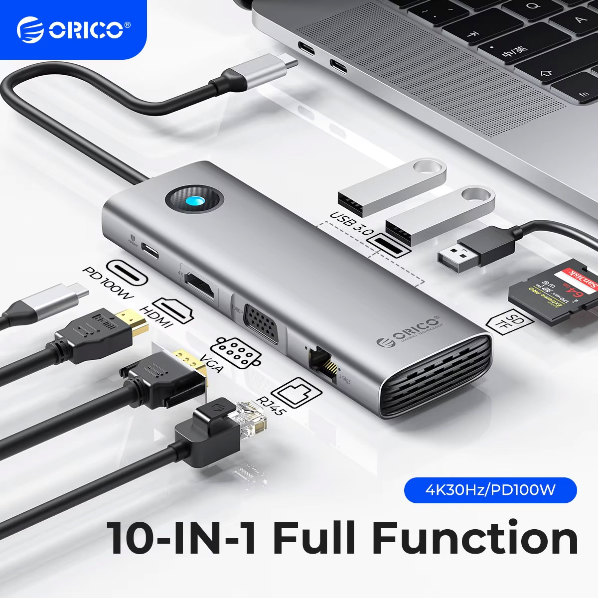 Laptop Accessories Macbook - ORICO 5Gbps USB C HUB 4K60Hz