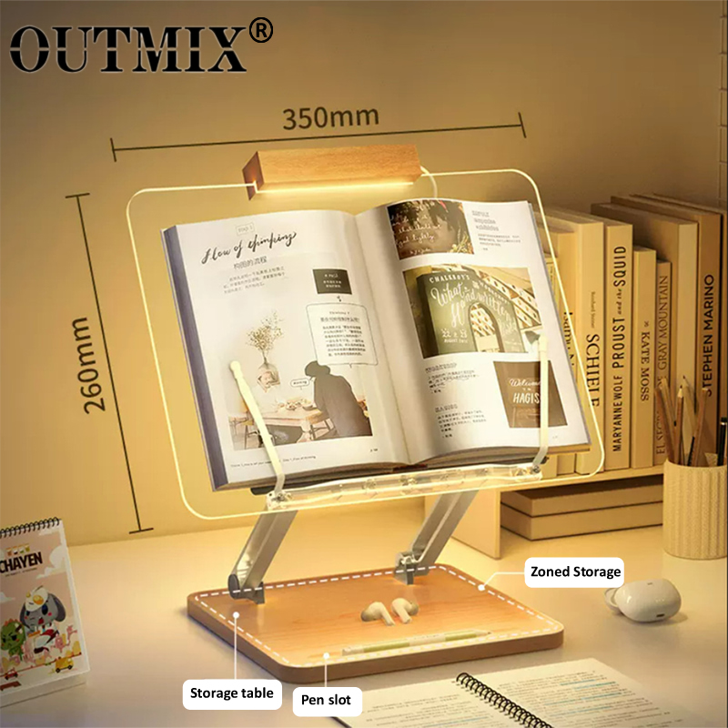 Laptop Accessories For Office - Soporte de lectura de madera con