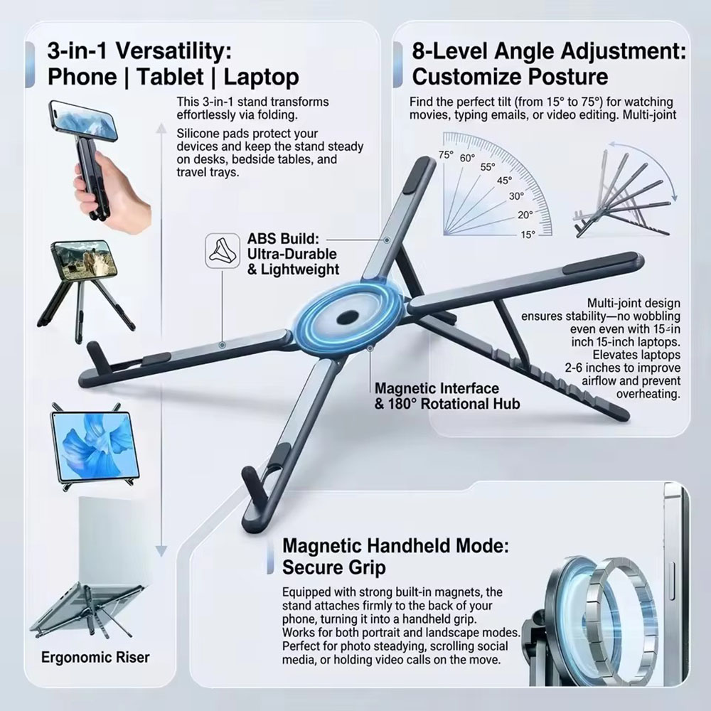 Laptop Accessories For Office - Soporte Magnético Portátil para Teléfono y
