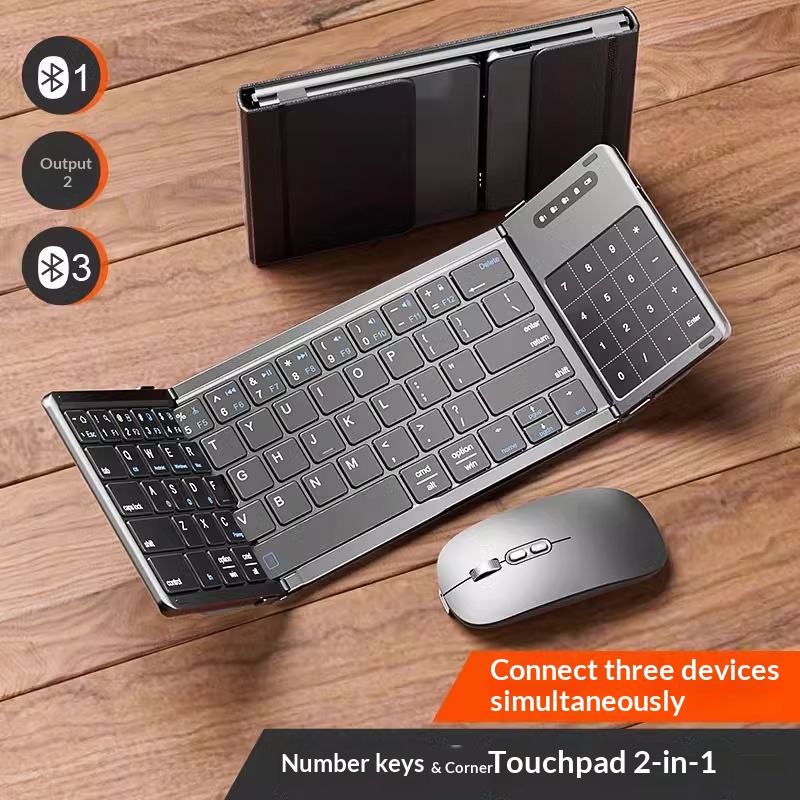 Laptop Accessories Computer - Teclado inalámbrico Bluetooth plegable Mengzu con