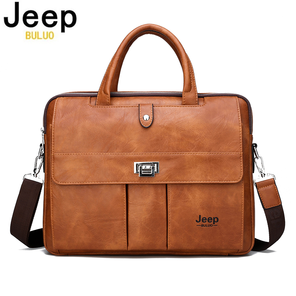 Laptop Accessories Box - Maletín de Cuero para Hombre Jeep