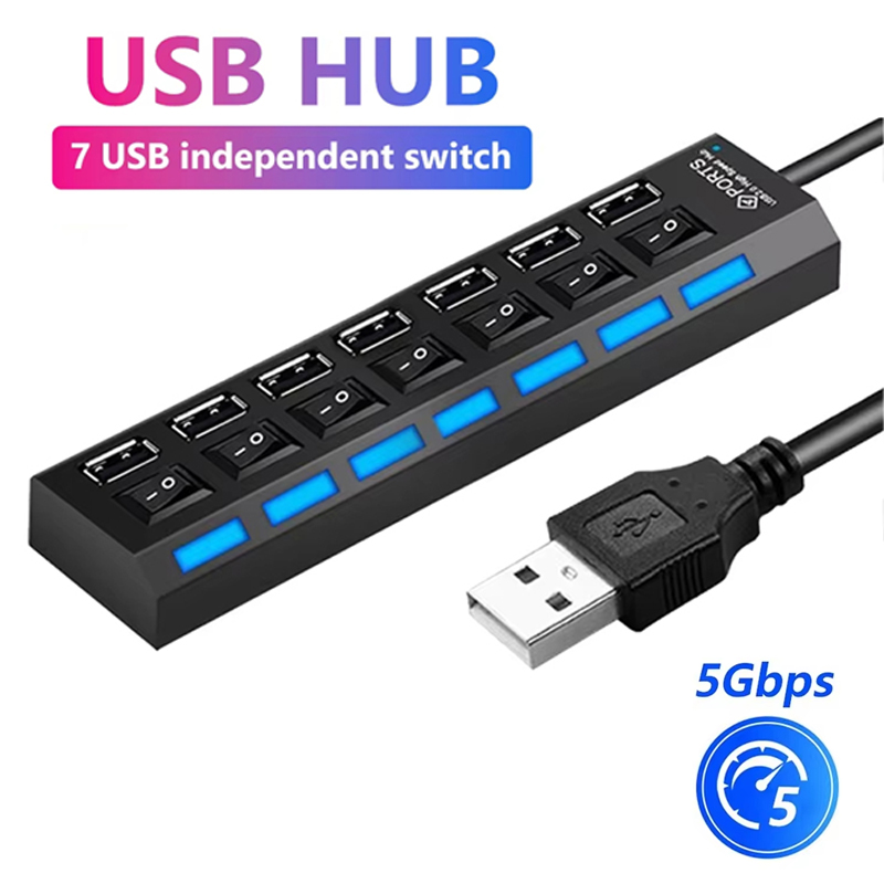 Laptop Accessories For Office - Divisor Hub USB 2,0 de 7