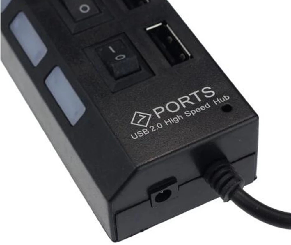 Divisor Hub USB 2,0 de 7 puert - Laptop Accessories For Office reseña y precio
