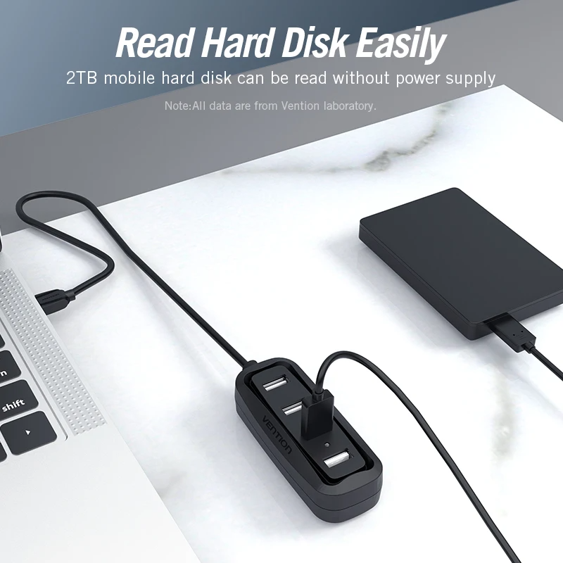 Vention USB 2,0 HUB de 4 puert - Laptop Accessories Box reseña y precio