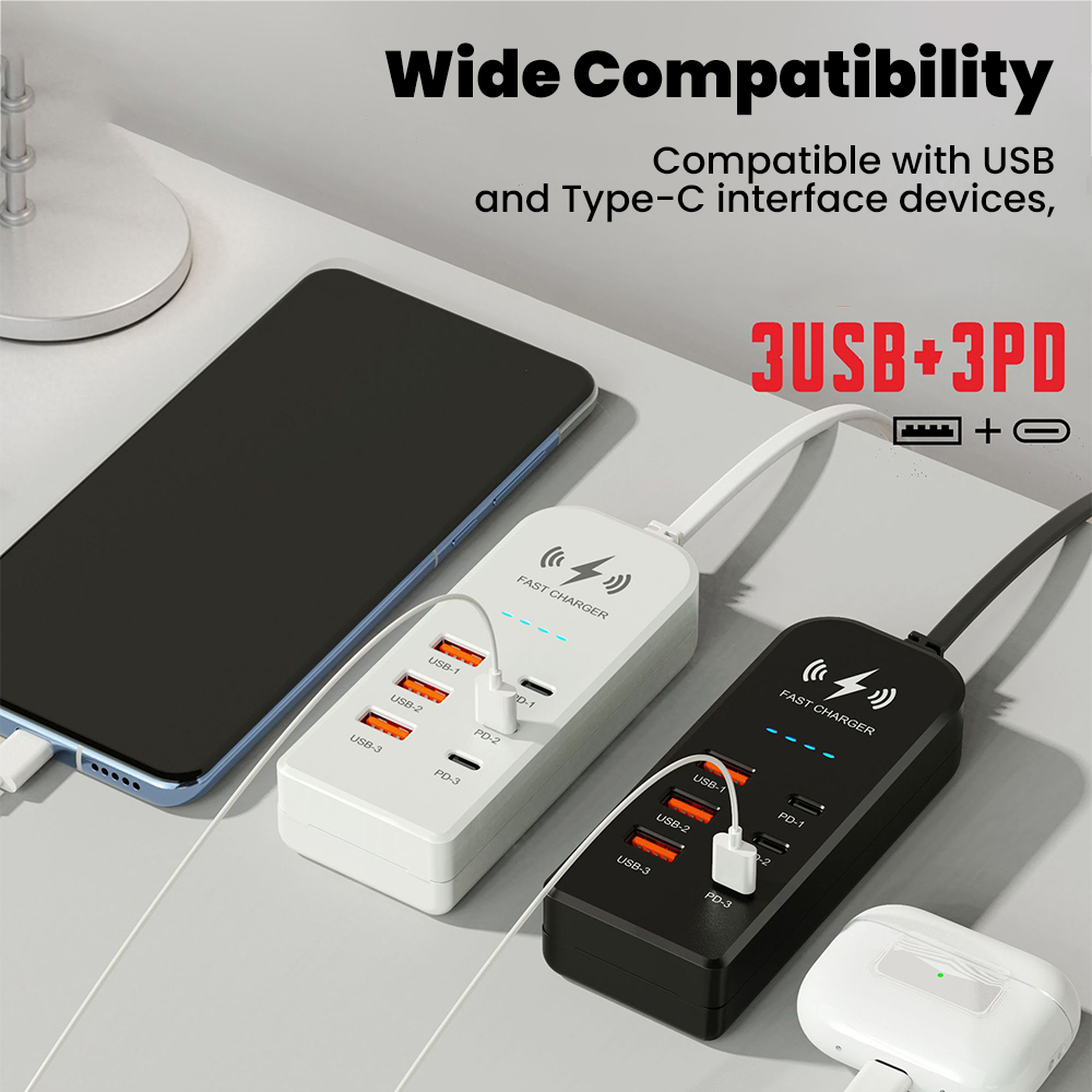 Cargador USB 6 en 1, Tipo C, C - Usb C Power Adapter reseña y precio