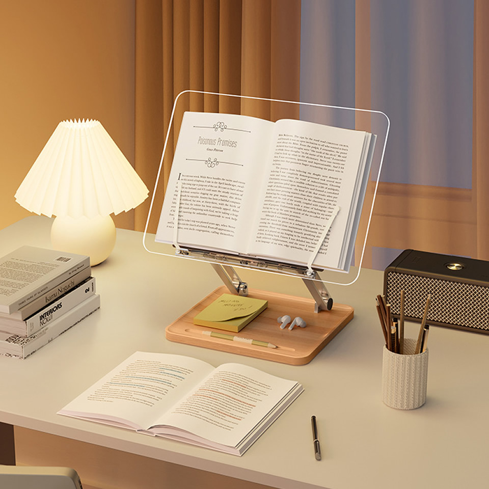 Soporte de lectura de madera c - Laptop Accessories For Office reseña y precio
