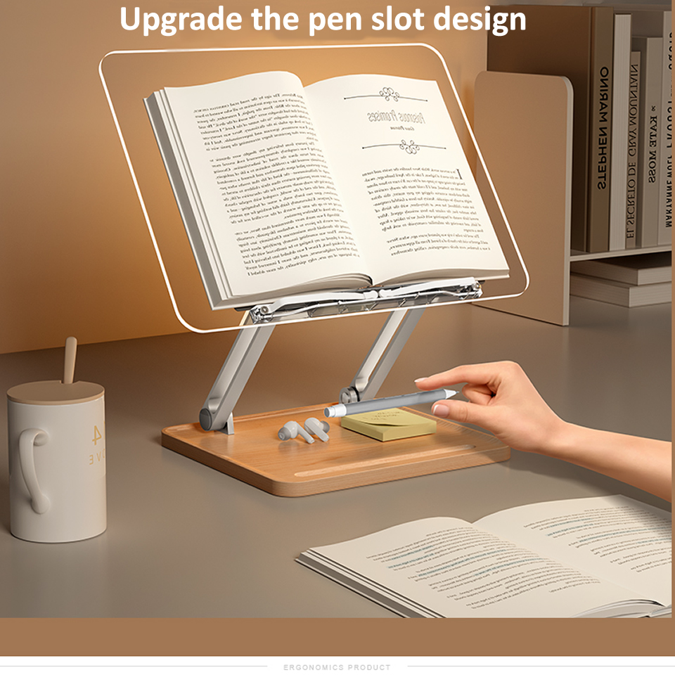 Soporte de lectura de madera c - Laptop Accessories For Office reseña y precio