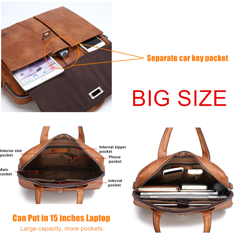 Maletín de Cuero para Hombre J - Laptop Accessories Box reseña y precio